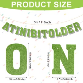 A Tini Bit Older Banner, Reusable Bar Theme Hanging Garland Backdrop Green Martini Party Decorations for Photo Prop Party Decoration Bachelorette Party Decor