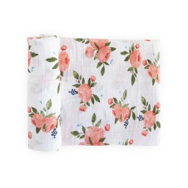 Little Unicorn Cotton Muslin Swaddle - Watercolour Roses