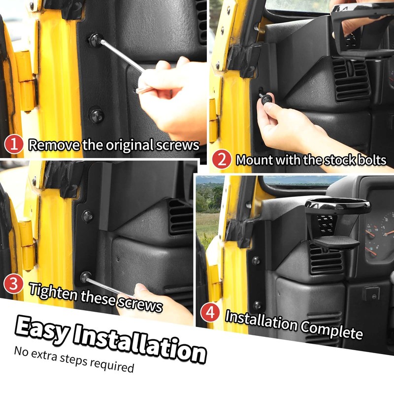 1PC Door Drink Cup Holder Fit for Jeep Wrangler TJ