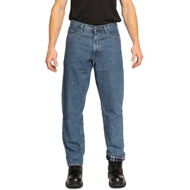 Full Blue Men's 5 Pocket Flannel Lined Jeans (34W x 32L) Light Stonewash