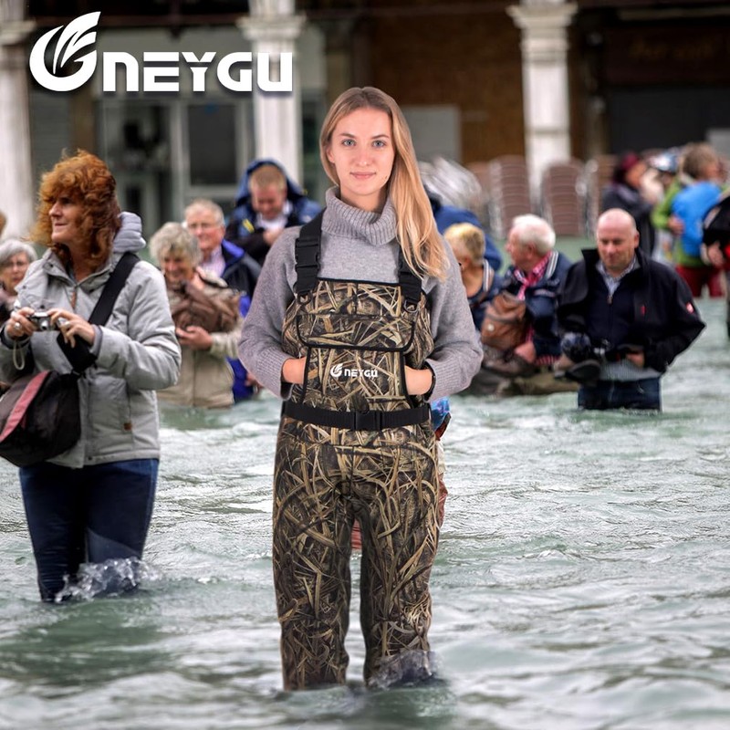 NEYGU 5mm Neoprene Waders with 1500g Weight Rubber Boots
