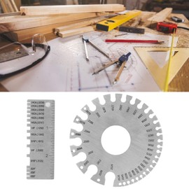 Herramienta de medición de calibre de alambre, calibre de soldadura de alambre de acero inoxidable calibre de hoja de metal de doble cara redonda y calibre de espesor de hoja de metal