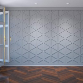 Ekena Millwork 23 3/8"W x 27 "H x 3/8"T Large Pendleton Decorative Fretwork Wall Panels in Architectural Grade PVC