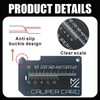 Hikiwin 2 Pcs Mini Vernier Caliper Keychain, Miniature Measuring Tool