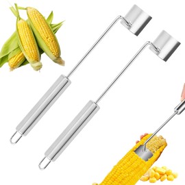 Corn Peeler For Corn On The Cob，Stainless Steel Corn Peeler, Corn on the Cob Remover, Fast and Safe, For Home Kitchens, Restaurants, Outdoor Dining (2 Pcs)