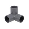 sourcing map 3-Way PVC Angle Fitting 25 mm, Pack of