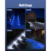 Solar Driveway Lights Dock Lights Waterproof 4 Pack, 2 Colors