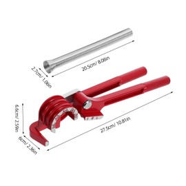SEWACC Handheld Tube Bender Set for Copper Aluminum Slot Manual Bending Tool for Hvac Air Conditioning Easy to Use with Spring Assisted Mechanism Accurate Versatile Pipe Bending