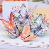 JOFONY Pop Up Card,3D Butterfly Flowers Greeting Cards with Envelopes