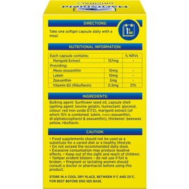MacuShield Original Plus Capsules - 90 Day Pack, Eye Health Food Supplement containing Lutein, Zeaxanthin and Meso-Zeaxanthin, as Well as Vitamin B2 which Supports Normal Vision