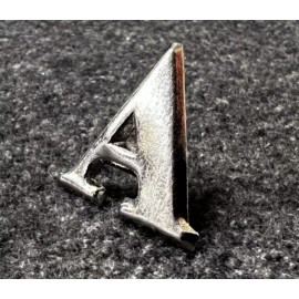 Civil War / 19th Century Police Letter 1" Stamped "A" SILVER Hat Insignia - NEW