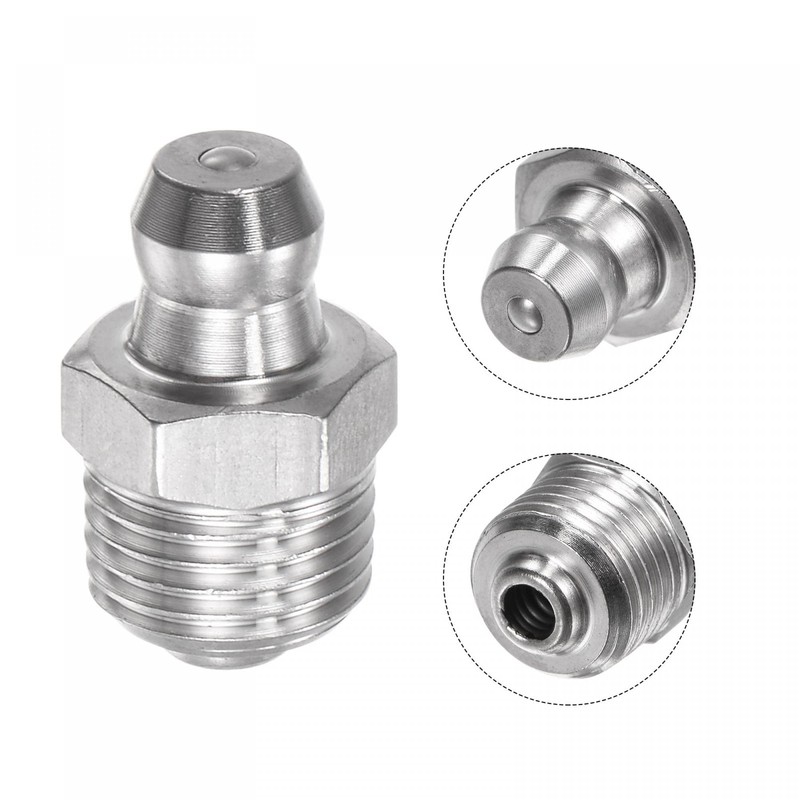 uxcell 304 Stainless Steel Straight Grease Fitting M10 x 1mm