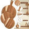 Hushee 3 Pcs Pizza Cutting Board Acacia Wood Cutting Board