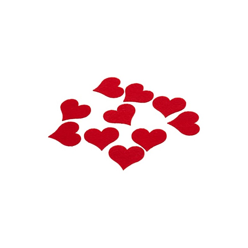 Glorex Felt Heart, red, 4 cm