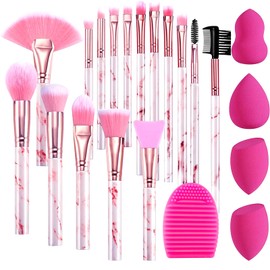 Charlemain Brochas de Maquillaje Kit,16 Piezas Profesional Alta Calidad Set de Brochas,Incluye Todo Lo Que Necesitas para Maquillaje Profesional,con  