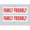 2-6x24 Family Friendly Real Estate Rider Sign Red Double Sided