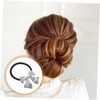 TOVINANNA Metal Bowknot Hair Tie for Women Elegant Decorative Elastic