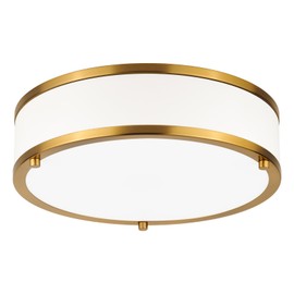 Edwarmlux 12.5 Inch LED Flush Mount Ceiling Light Fixture, 26W, Modern Ceiling Light, 3 Color Adjustable 3000K/4000K/5000K, Dimmable Ceiling Lamp for Bedroom Hallway Bathroom Kitchen (White Gold)