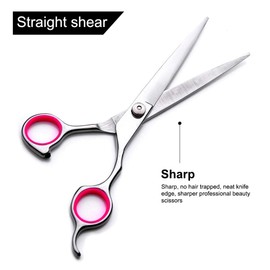 Dog Straight Scissors, 6" Dog Grooming Shear Stainless Steel Puppy Cat Hair Cutting Trimming Shears for Dog Grooming Family Use