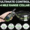Dog Shock Collar with Remote, Unmatched 4-Mile Range, Night-Light Mode,