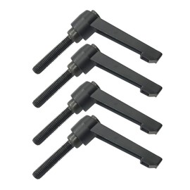 Anawakia Set of 4 Clamping Lever Handles, M6 Stainless Steel Male Thread, Adjustable Handle, Machine Handles, Clamping Lever External Thread (40 mm)