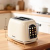 Mecity Toaster 2 Slice, Touch Screen Wide Slot Retro Toaster
