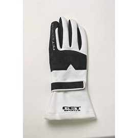 FET Sports 71172002FT3DGL2 3D Racing Glove White x Black M Size