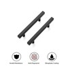 Ravinte 15 Pack 6'' Square Cabinet Pulls Matte Black Stainless