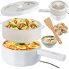 CucinaPro 3-in-1 Electric Hot Pot Cooker 1.5L Nonstick Ramen Steamer