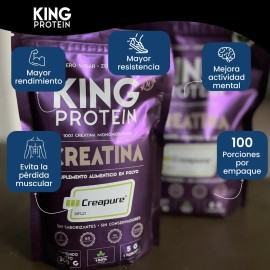 King Protein Creatina Monohidratada Creapure® - 500g Sabor Sin sabor