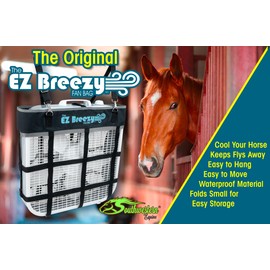 Southwestern Equine EZ Breezy Box Fan Holder, Horse Stall Classic Fan Bag, Stable Supplies, Horse Fan (2 Pack Black)