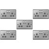 British General BG Electrical nbs Switch Socket Outlets - Brushed