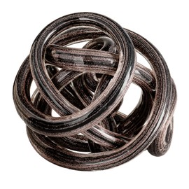 Torre & Tagus Orbit Glass Décor Ball, 4.5-inch Diameter, Gold Metallic Black