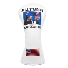 Trump Golf Headcover - Protective Design with Iconic Trump Logo, White Color, Lightweight & Durable Material, Easy to Use equipment - Club: Wood Headcover