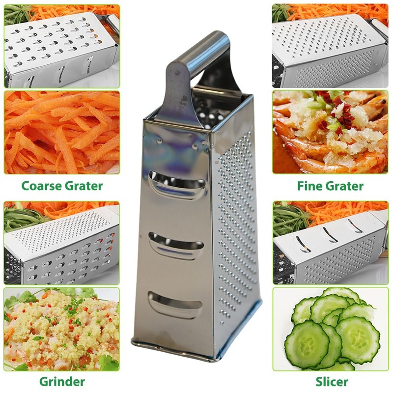 Armo® Stainless Steel Double Sided Cheese Vegetable Grater 4 Sided