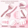 3 Pack Head Massager Scalp Comb Resin Scalp Stress Relax