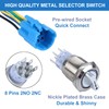 DMWD 19mm Latching Selector Rotary Switch 3 Positions 2NO 2NC