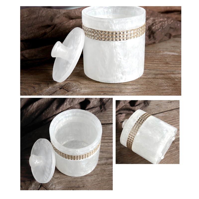 Innovative Resin Cotton Swab Toothpick Box Holder Jewelry Storage Container
