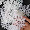 Pack of 40 Glitter Christmas Snowflake Ornaments Pendants with Silver