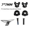 Ahvqevn Bicycle Seatpost Clamp Carbon Saddle Rail Adapter 7x7mm Bicycle