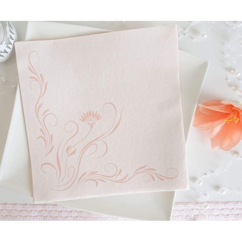 50 Serviettes Flowers 40 x 40 cm Fabric-Like Airlaid Elegantia,
