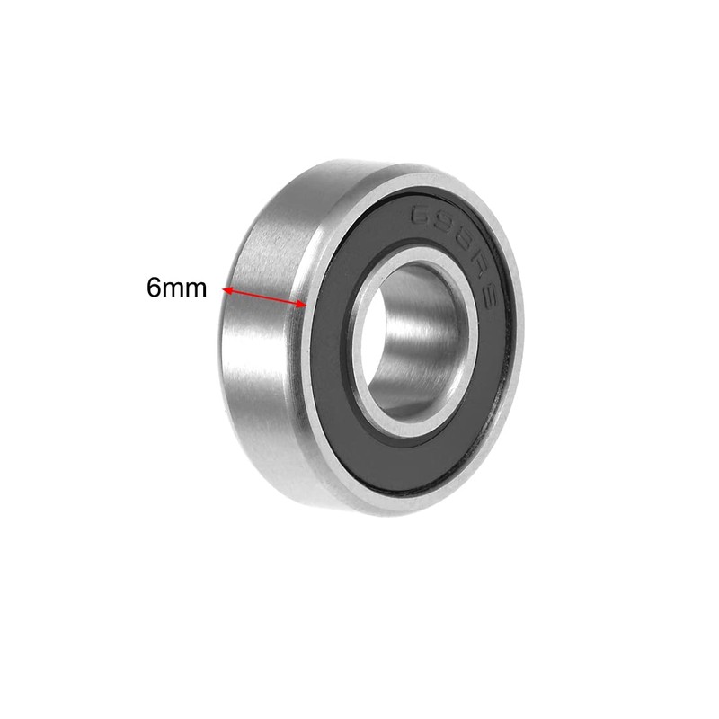 sourcing map 698-2RS Ball Bearings 8 x 19 x 6