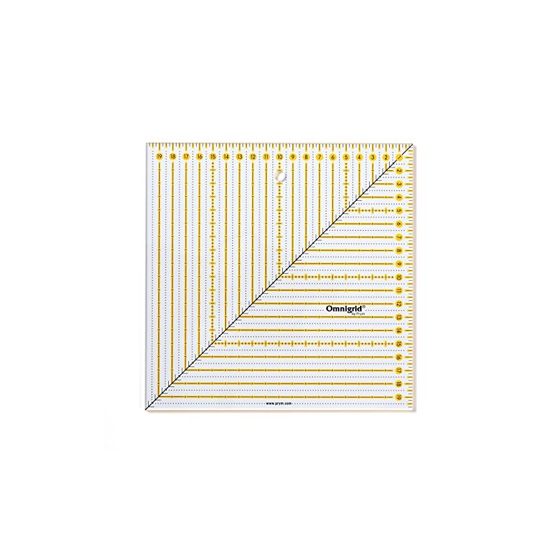 Prym Omnigrid 611655 Patchwork Ruler Square 20 x 20 cm