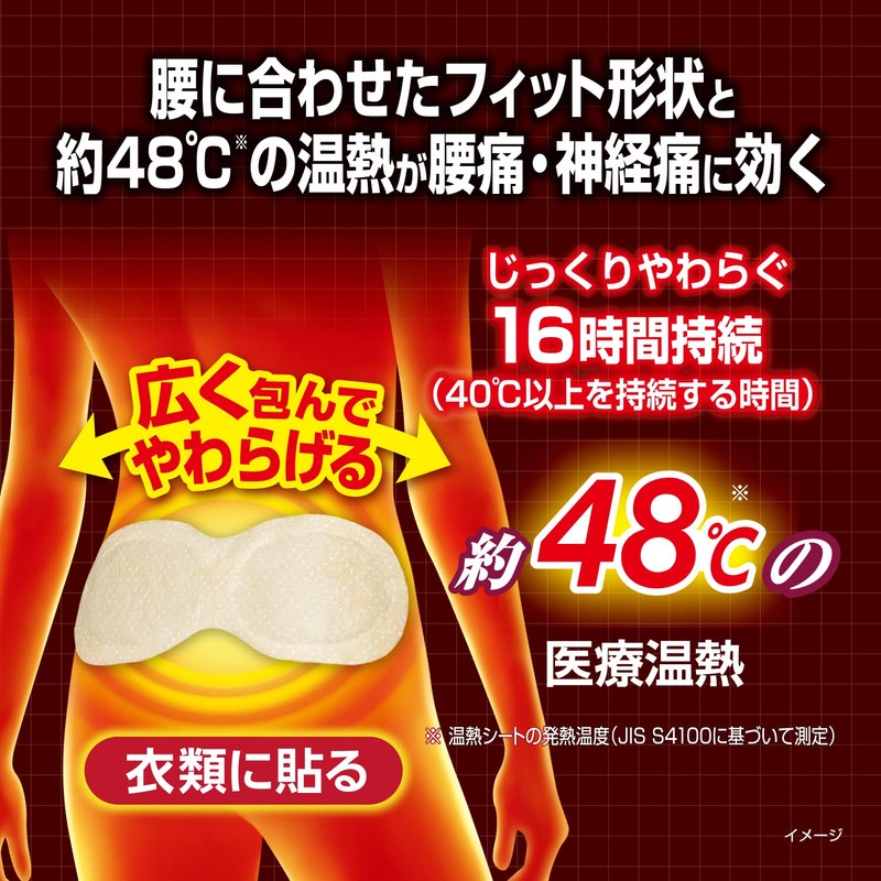 血流改善 腰ホットン つらい腰痛を温熱でやわらげる 衣類に貼る 10枚入 小林製薬