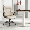 JHK PU Leather Swivel Computer Chair with High Back Flip-up
