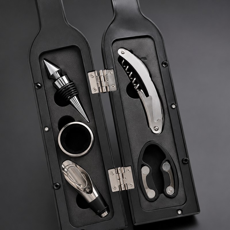 Wine Opener Gift Set for Entertaining – 5-Piece Stainless Steel