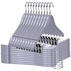 Quality Wooden Skirt Hangers with Clips, 20-Pack Smooth Solid Wood