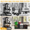 DYGZBLHT Coffee Bar Organizer, Metal Countertop Station With Handles, Coffee