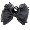 Avance Ribbon Hair Clip Black Black Hair Claw Large Bow