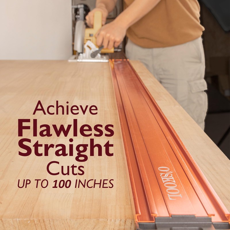 O'SKOOL 100” Straight Edge Clamp for Circular Saw - Precision